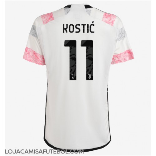 Camisa de Futebol Juventus Filip Kostic #11 Equipamento Secundário 2023-24 Manga Curta